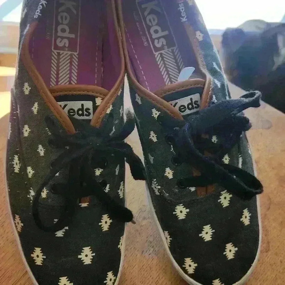 Keds Aztec leather trim size 7 - Picture 3 of 5